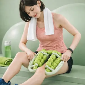 Circular Leg Clamp - Upgraded 29 Wheel Circular Leg Clamp,Massage Roller with 29 Rolling Nodes, Leg Massager Roller, 360 Degree Legs Neck Muscle Hand Arm Relaxer for Massage Elbow Legs, Multifunctional Ring Roller