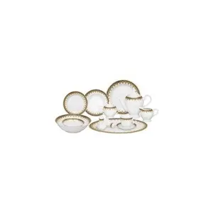Lorenzo Import Iris 57 Piece Porcelain Dinnerware Set- Service for 8 by Lorren Home Trends