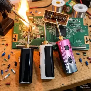 Mini Soldering Iron Pen Kit, Adjustable Voltage USB-C Quick Charge Soldering Iron with display screen, DIY Electronics Repair Tool