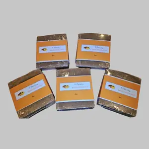 KJBeauty 5 Bundle of Homemade Mango Papaya Soap - Natural Fruits for Healthy Glowing Skin with Papain & Vitamin C - Free from Harsh Chemicals