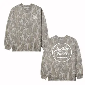 Washed Out BOTTOMLAND Nuthin Fancy Men’s Tibbee Flex Camo Sweatshirt, Hoodie with Tree Print, Long Sleeve Outdoor Hunting Pullover Hooded, Soft & Durable Camouflage Sweatshirt, Gift for Men, Gift for Her