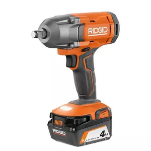 RIDGID 18V Cordless 1/2 in. Impact Wrench Kit with 4.0 Ah Battery Charger and Tool Bag