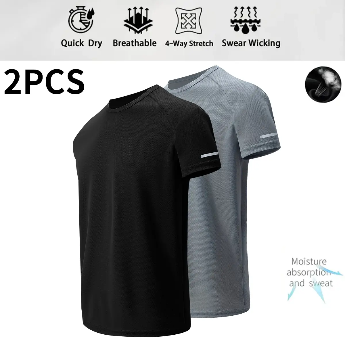 Men’s Striped Short-Sleeve Athletic Sports Clothing - Quick-Dry, Breathable, Moisture-Wicking, Lightweight Sporty T-Shirt - Suitable for Gym, Summer Wear - Ideal Gift for Fitness Enthusiasts, Breathable Sports Top