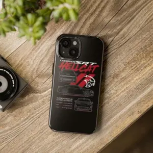 Hellcat Charger Blueprint iPhone Tough Case, Sport Car iPhone Case, srt hellcat accessories, Case for iPhone