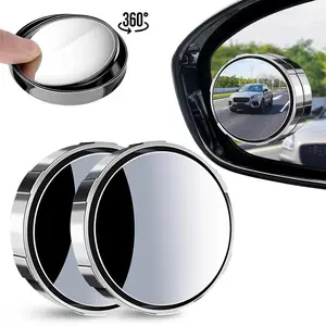 CENPIN 2-Pack 360° Adjustable Blind Spot Mirrors for Cars, HD Convex Rearview Side Mirrors with Wide Angle View, Frameless Safety Mirrors for Cars, SUVs, Trucks & Vans