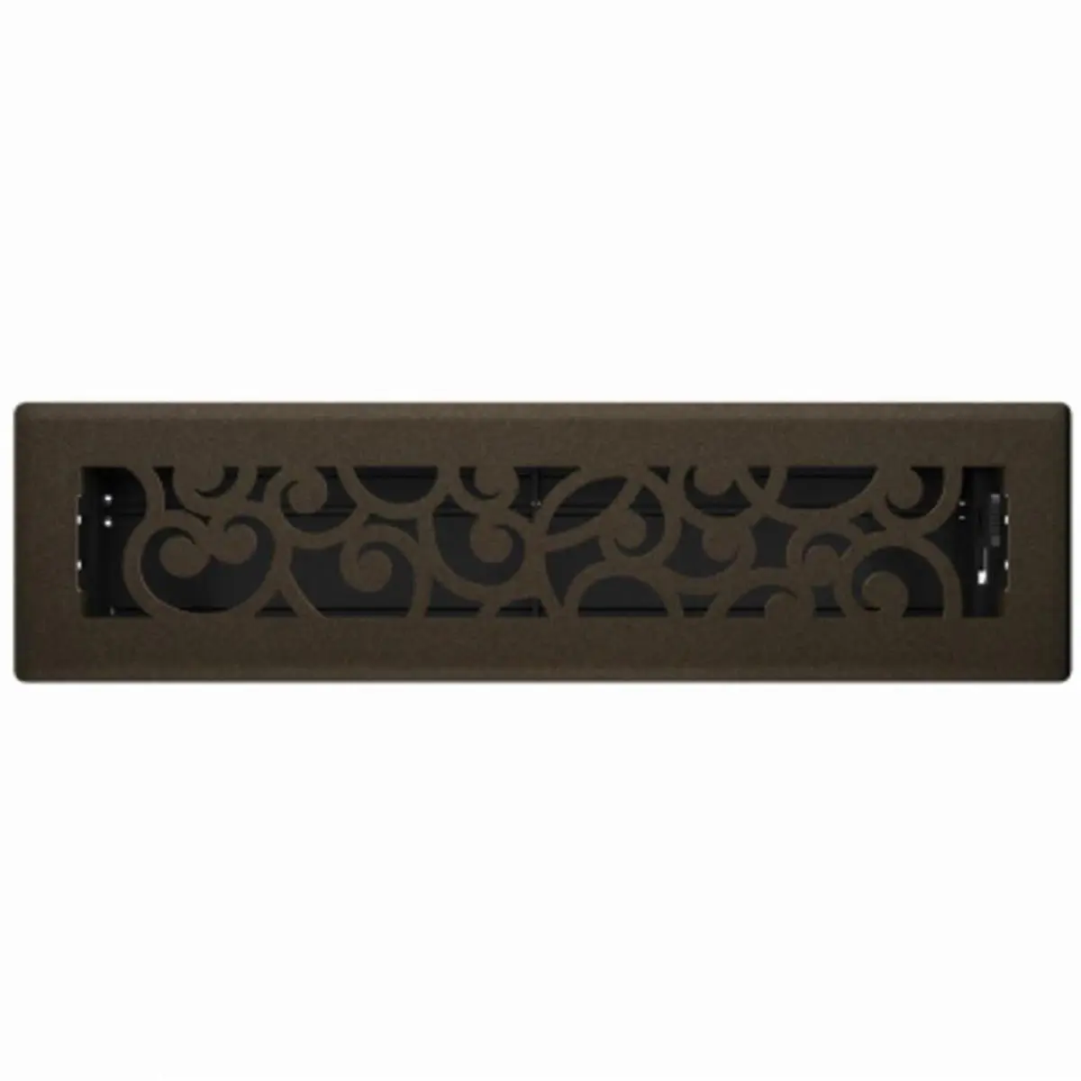 Imperial Signature Series Bronze Decorative Floor Register - 2.25X12" in., Wonderland Design, Solid Steel Face Plate, Textured Powder Coat Finish, Adjustable Airflow, High-Impact Polystyrene Damper for Home Use, Home Decor