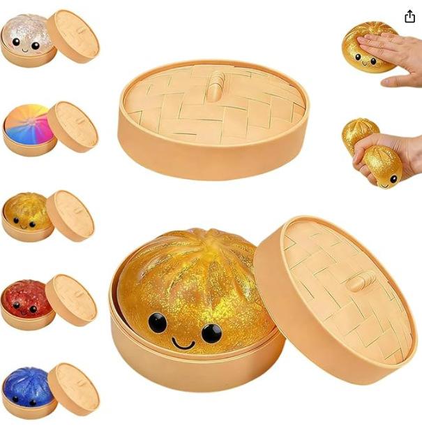 Expressive Big Dumpling Squishy Blind Box | Mysecret Bun Fidget Toy, Soft TPR Stress Relief, Surprise Unboxing, Random Style | Perfect Mother’s Day & Cinco de Mayo Gifts, Ideal for Kids’ Classroom Exchanges