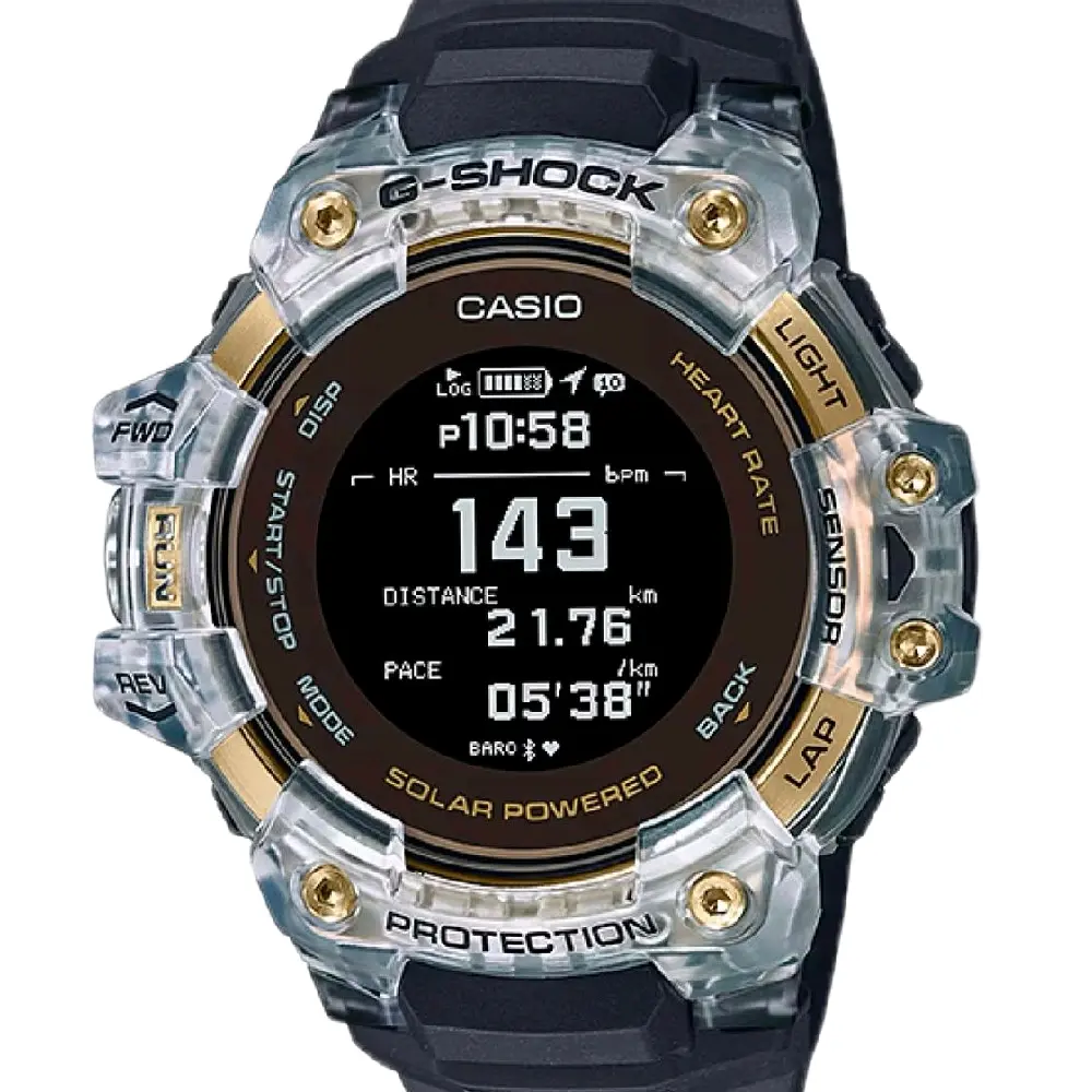 GBD-H1000-1A9 G Shock tough solar Heart rate monitor limited edition smartwatch for men Wristwatch Smartphone Charging