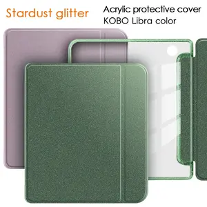PadShield 7 Inch Glitter Acrylic Case for 2024 KOBO Libra Color / Libra 2, Shiny E-Reader Protective Cover