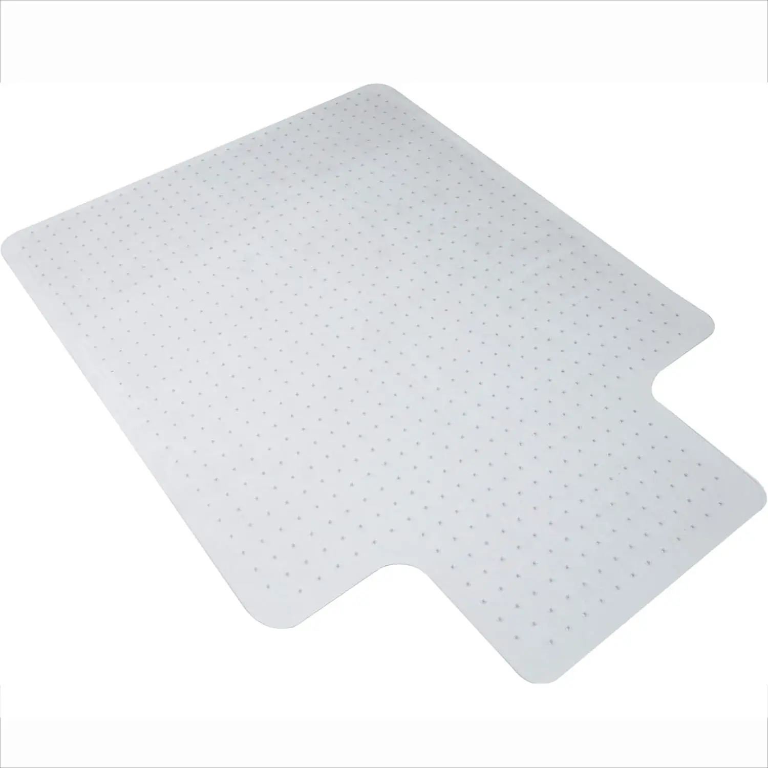 PVC Office Chair Mat (36x48 in) - Durable, Anti-Skid, Non-Slip, Stain Resistant, Transparent Protective Carpeted Floor Protector with Extended Lip, Easy-to-Clean Plastic Floor Cover for Office Use