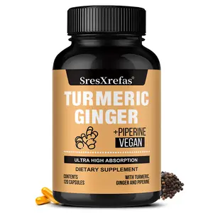Turmeric and Ginger Health Supplement , ​​Supports Joint Health, 120 Capsules