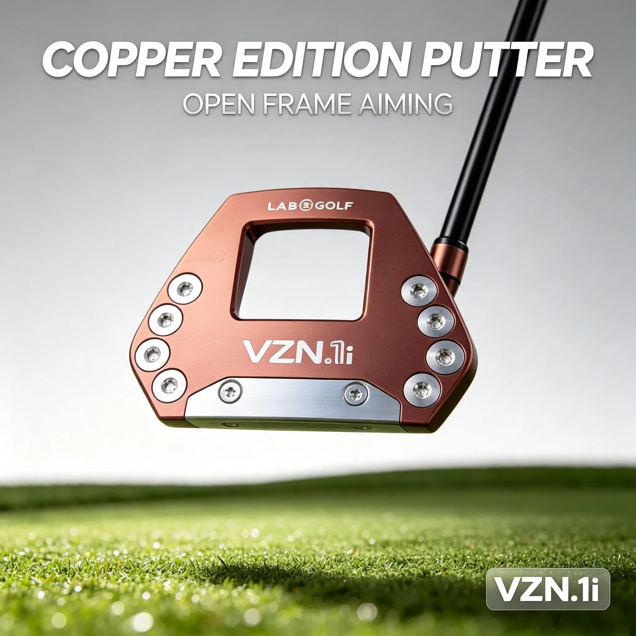 VZN.1i Copper Edition Putter with Open Frame Aiming for Precision Golfing