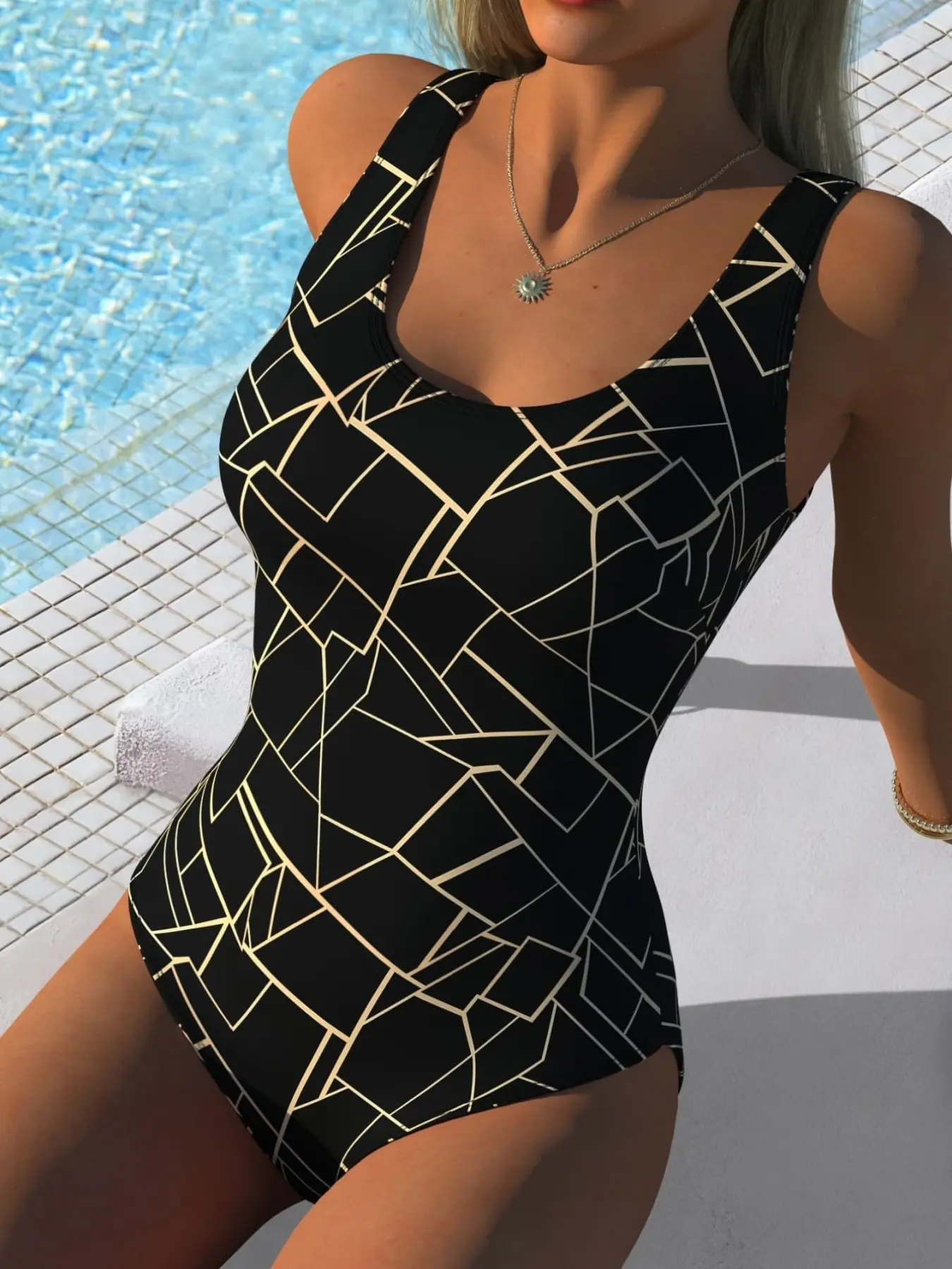 Women's Fashion One-Piece Swimsuit, Stylish Monokini Swimwear, Summer Swimwear, Comfortable Beachwear, Perfect for Pool Parties & Vacations, Trendy Monokini Swimsuit, Swimsuit Style
