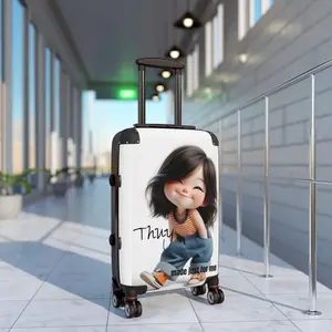 Travel in style with this vibrant suitcase, designed for those who appreciate personality in their accessories.