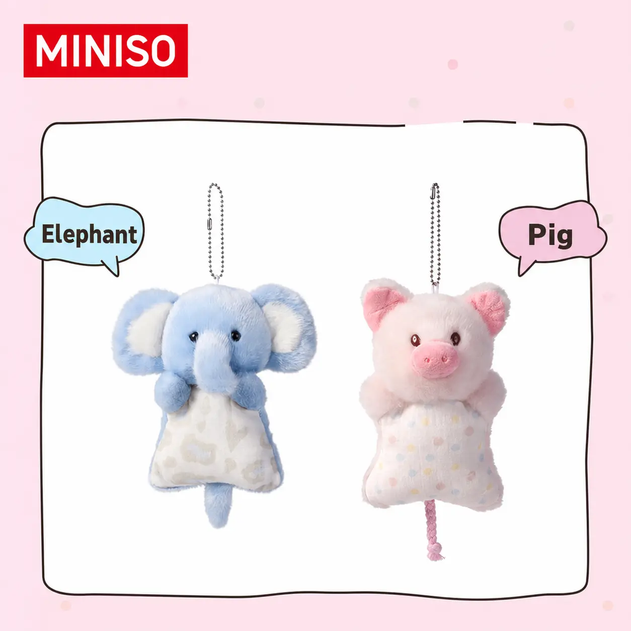 MINISO Synthetic Flexible Lavender-Scented Character Squishy Stuffed Toy Pendant - Unisex Stress Relief Keyring, Cuddly Plush Accessory for Bags, Gift for Friends, Back To School