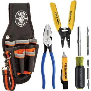 80152 Electrician's Tool Set, USA, with Pliers, Screwdriver, NCVT, Wire Stripper and Tradesman Tool, 5-Piece