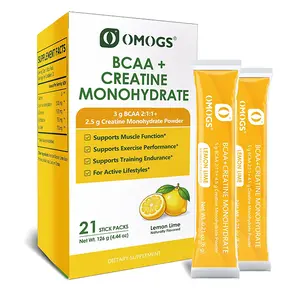 Creatine Monohydrate + BCAA Powder - Supports Muscle Recovery Energy Strength ATP Production & Endurance - Keto Vegan Gluten Free Supplement for Women & Men