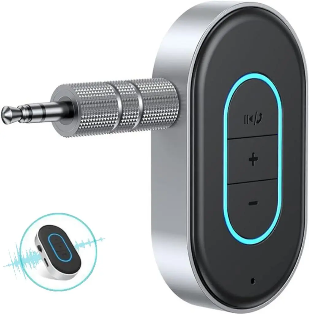 VANOTOM Aux Bluetooth 5.3 Adapter for Car, Bluetooth Car Adapter 3.5mm Aux Input, Aux to Bluetooth for Car/Home Stereo/Wired Headphones/Speaker