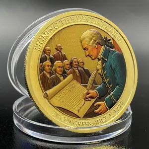 1776-2026 Declaration Of Independence Gold Coin 250 Year Anniversary Coin Usa