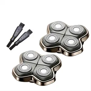 2Pack Professional Replacement Head for Skulls Pitbulls Shaver Gold PRO, Silver PRO, Diamond PRO Series Titanium As Shown