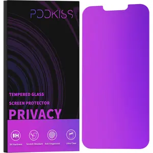 Compatible for Iphone 13 Pro Max Privacy Screen Protector/Iphone 14 plus Screen Protector 6.7 Inch, Purple Gradient anti Spy anti Blue Light HD Tempered Glass Easy Installation YingHe