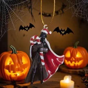 2D Acrylic Decoration for Home School Car, Cloak Figure with Candy Cane, Christmas Halloween Easter New Year Decor, No Power Needed