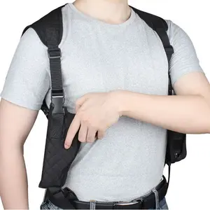 Outdoor Double Shoulder Underarm Tactical Holster Nylon Double Magazine Invisible Holster Tactical Belt Holster