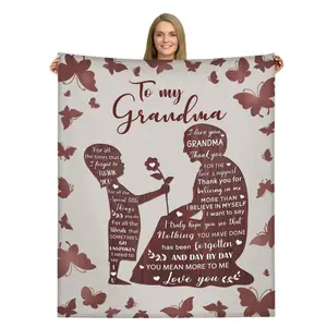 Grandma Blanket Gifts for Grandma Mother's Day Birthday Gifts from Grandchildren,Best Grandma Gifts Ideas,to My Grandma Gifts Blanket from Granddaughter
