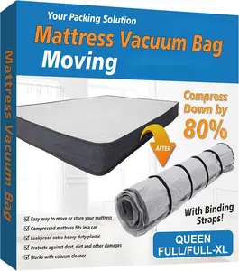 /Full/Full-XL  Mattress Vacuum Bag for Moving, Vacuum Seal Mattress Bag with Straps