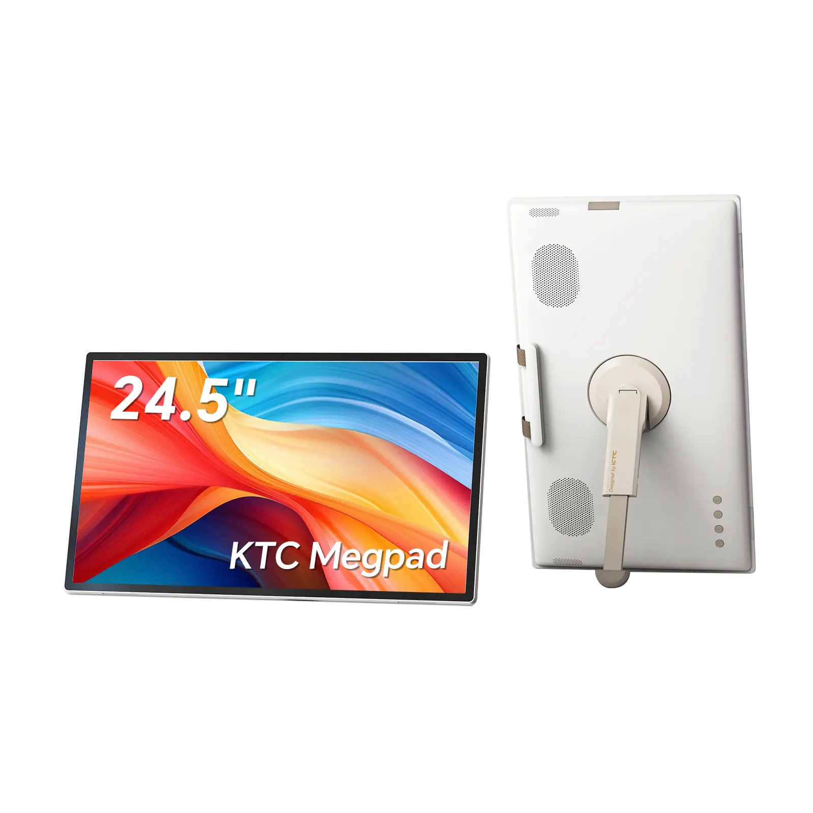 Ktc MegPad A25Q5 25'' Portable Smart TV Touch Screen FHD Monitor, Tech Gadgets, Qualcomm 8-Core CPU, 8GB+128GB, Android 14 OS, EDLA Certified, 8MP Camera, 2x8W+2x4W Speakers, Remote Control, 5000mAh Built-In Battery, Wi-Fi 5, Computer Accessory
