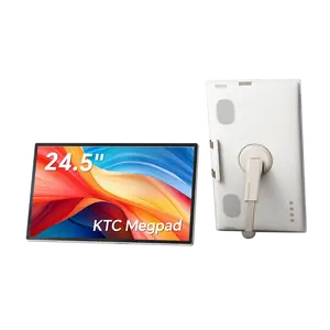 KTC 25'' 1080p MegPad A25Q5 Portable TV Touchscreen Monitor, Qualcomm 8-core CPU 8GB+128GB, Android 14, Google EDLA Certification, 8MP Camera, 2*8W+2*4W Speakers, Remote Control, Built-in Battery 5000mAh+Wi-Fi 5