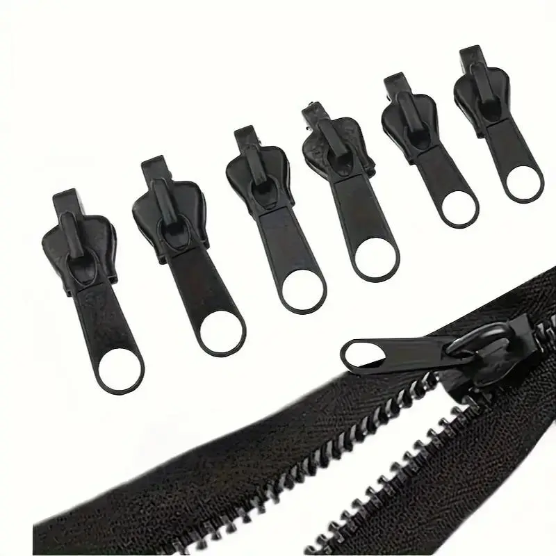 Instant Quick Zipper Repair Kit, 6 Counts Metal Replacement Zipper, Sewing Accessories for Home & Travel, Metal Zippers