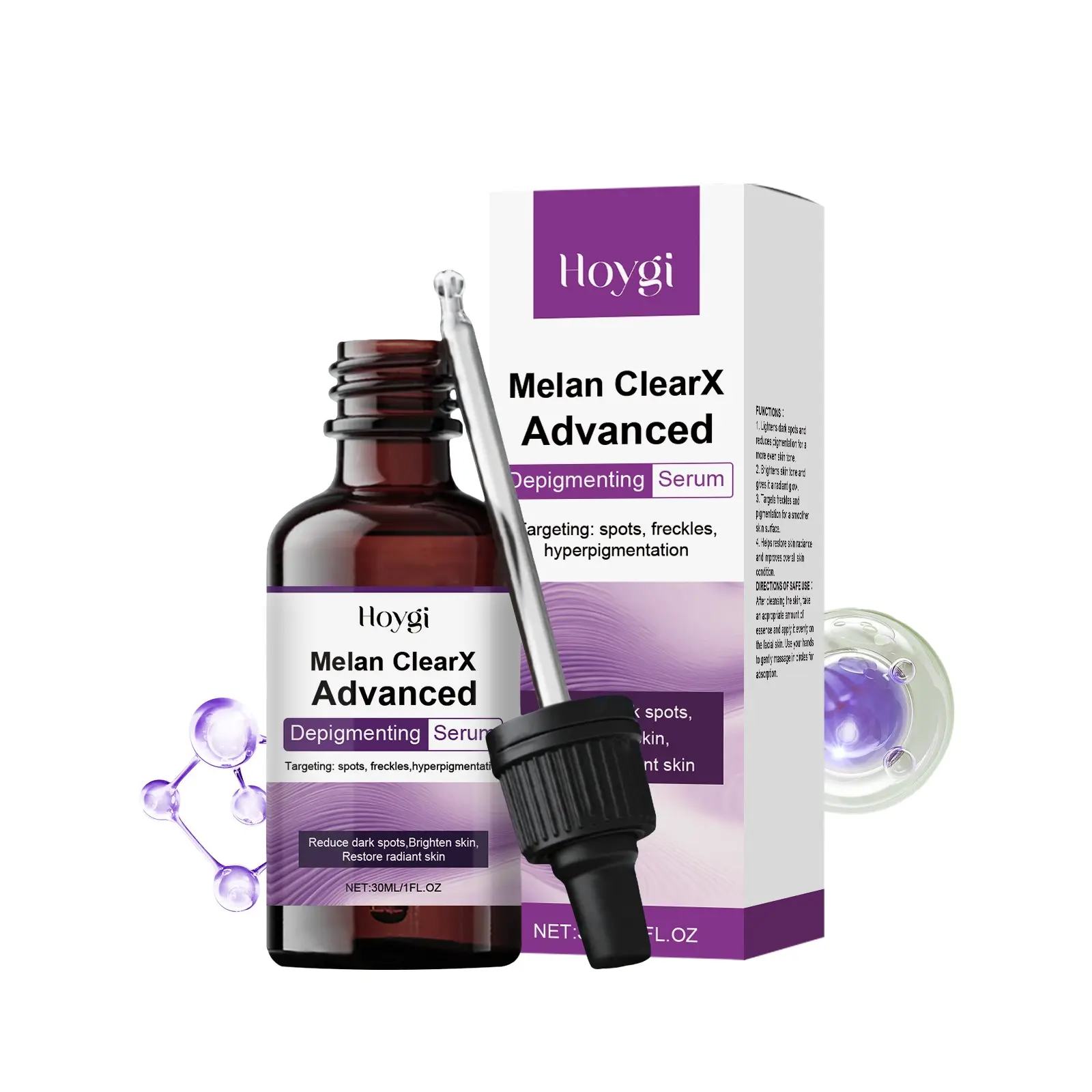 HOYGI Depigmenting Serum Fading Dark Spot Brightening Niacinamide Alpha-Arbutin Brightening Tranexamic Acid Pigment-Reducing Even-Skin-Tone Serum Dark Spot Remover Advanced Face Serum