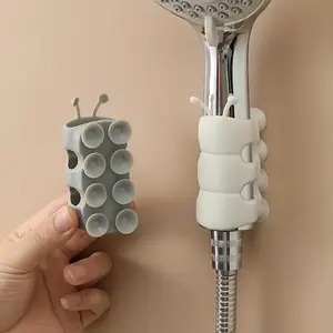 Shower Head Suction Cup Holder, 2 Counts/set Silicone Suction Cup Shower Head Holder, Universal Wall Mounted Shower Head Holder, Bathroom Accessories