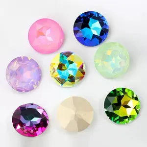35mm Round High Quality Pointed Back K9 Crystal DIY Beading Gemstones Jewelry Making Accessories