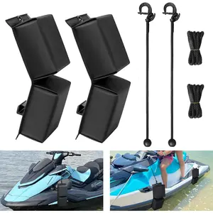 PWC Fender Bumper, Boat Fenders Bumpers with 2 Elastic Cords, 2 Boat Dock Rope, for Jet Ski Dock Fenders Boat Bumpers, 14x6x3.2inch