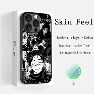 Choso Cool Anime Luxury Magsafe Sheepskin Phone Cases For iPhone 17 Promax 16 15 14 13 12 Pro Max Plus Air High-end Cover