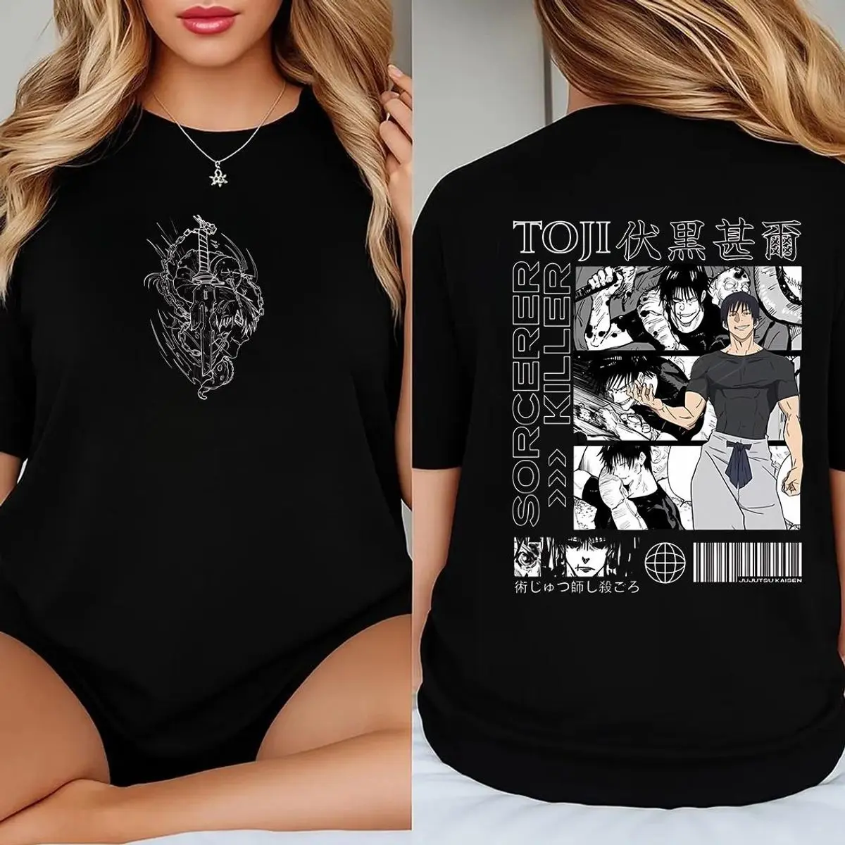 Toji Anime T Shirt, Jujutsu Kaisen Toji Fushiguro Sweatshirt, Sorcerer Kiiller Anime Hoodie, Gift For Manga Fan, Unisex Sweater Pullover Tee