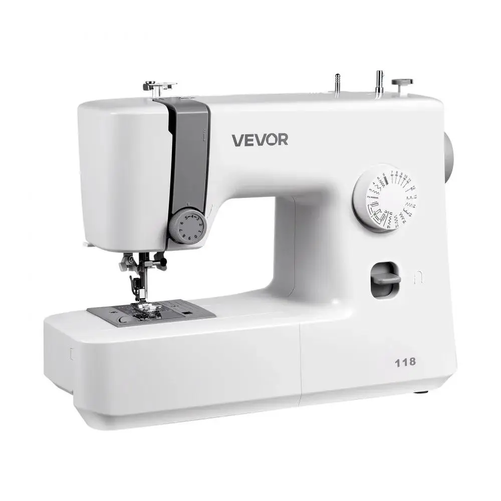 【summerfinds】VEVOR Sewing Machine, Summervibes,Summervibes, 18 Stitch Applications, with LED Light and Foot Pedal, Simple Dial Control, Interior Metal Frame, Lightweight and Portable Beginner Sewing Machine for Adults Crafts and Mending