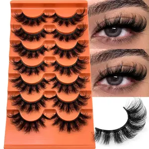 Dramatic 3D Faux Mink Eyelashes, 10-18mm Multi-Layered Fluffy Cat Eye Lashes, Soft Bold Reusable for Beginners, Perfect for Daily & Party Wear, Makeup