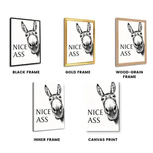 Bathroom Art Wall Farmhouse Home Vintage Funny Signs Donkey For Home restaurant decor cheese heads print gift Modern Wall Art Decoration Frames Artwork wall decor poster posters wall art wall decor for men humorous