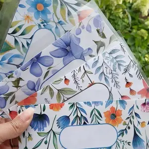 Floral Print Reusable A6 Envelope & Budgeting Tracker Bundle, Office Stationery Supplies for Personal Budget Management, Office Supplies