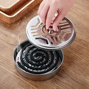 3-Piece Stainless Steel Portable Scented Incense Burner Set, Ideal for Sandalwood and Agarwood, Mosquito Repellent, Home Aroma, Fragrance, Room Fragrance, Yoga, Meditation, Sleep Aid