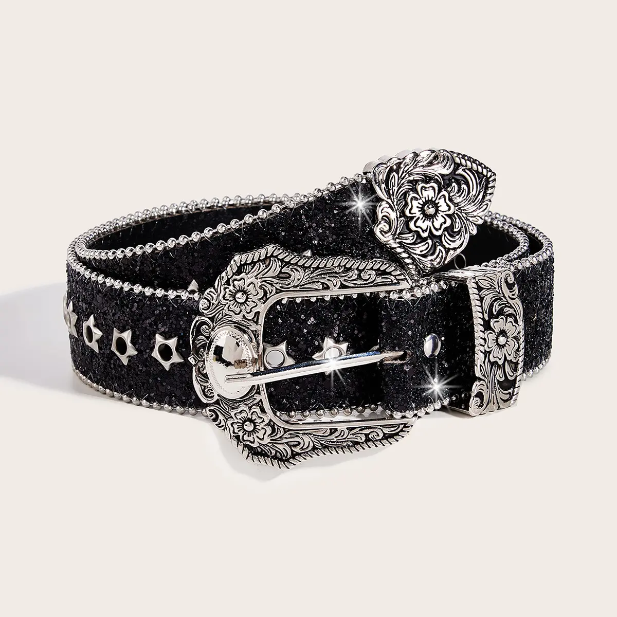Hip Hop Rhinestone Y2K Belts Trendy Solid Color Sparkling Belt Cowboy Cowgirl Jeans Pants Belt For Women daily uses