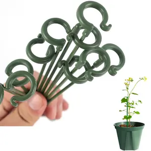 10pcs Potted Plant Support Rack - Fiberglass Rod Flower Vine Climbing Bracket Garden Trellis for Balcony Decorative Gardening with Fixed Rod for Plant Branch Dry