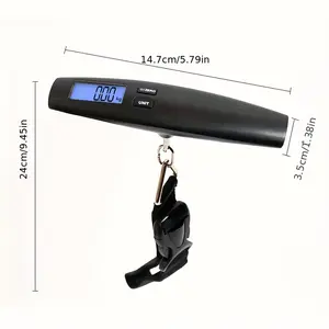 1 pc, Electronic Portable Luggage Scale Fishing Hook/hanging Strap, Digital Weighing Scale, Backlit Display, Battery Not Included, 1 Piece, Ideal for Travel and Outdoor Use