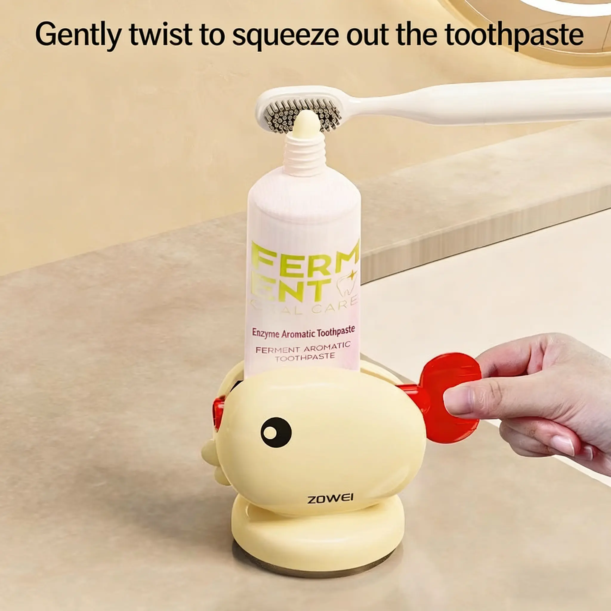 Stainless Steel Squeeze Toothpaste Device Practical Squeezer Toothpaste Holder Presser Portable Squeeze Facial Cleanser Toothpaste Clip Stand Hands-Free