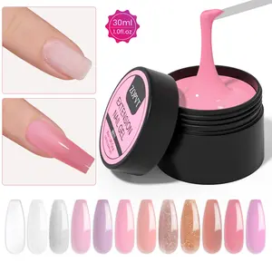Nail Extension Gel Self-Leveling 30ML, Milky Gel, Suitable for Nail Building & Extensions, Professional Use