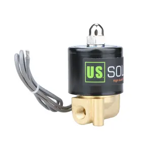U.S. Solid 1/8" Brass Electric Solenoid Valve 24V DC Normally Closed VITON