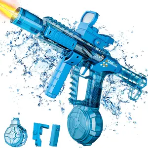 Electric Water Gun with LED Light, Waterblaster, Automatic Water Blasts, Strong Outdoor Toy for Kids, Summer Fun, Perfect Father's Day Gift, Lithium Battery
